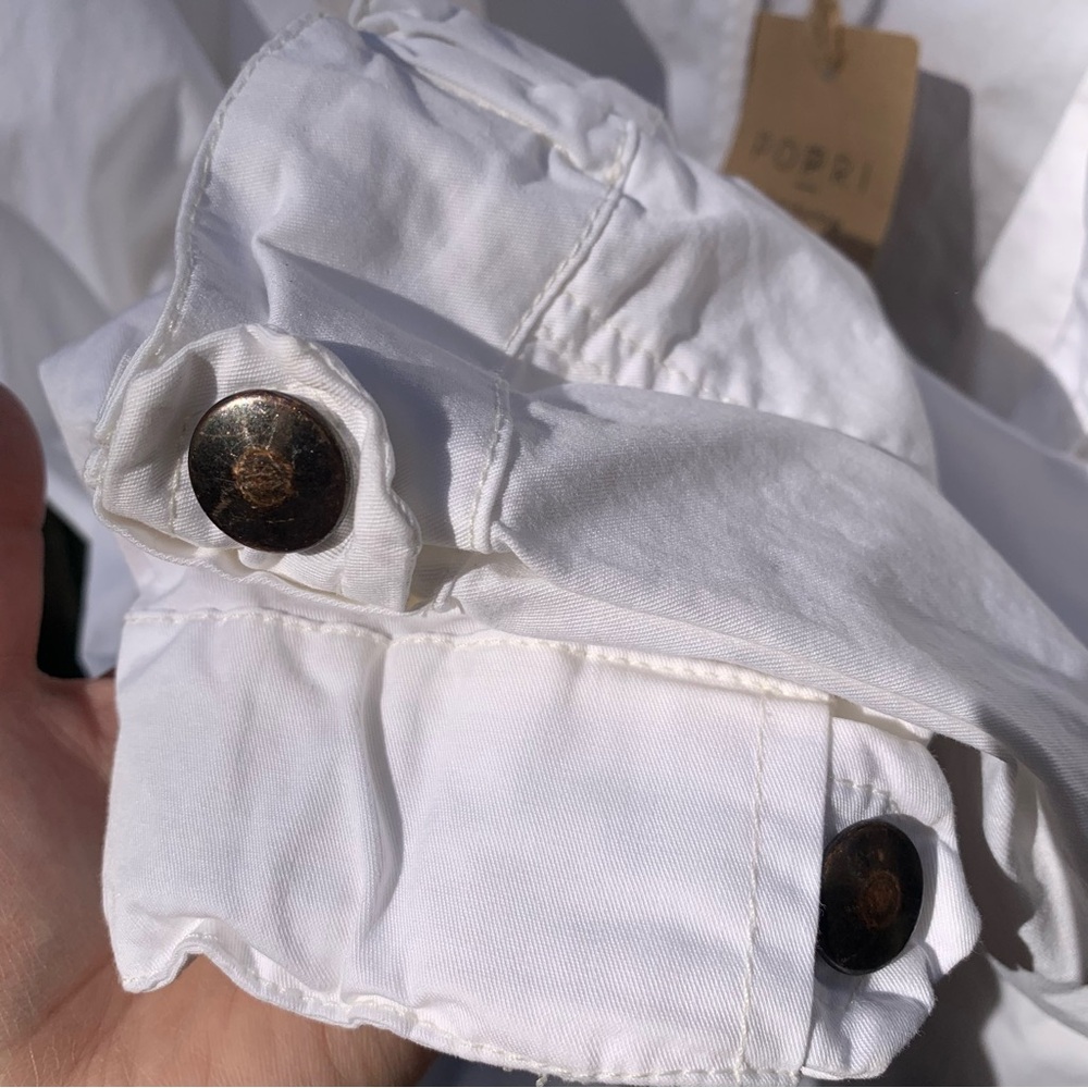 Vintage 90s History Repeats White Parka Trench Coat Jacket Cotton Parisian - Picture 13 of 16